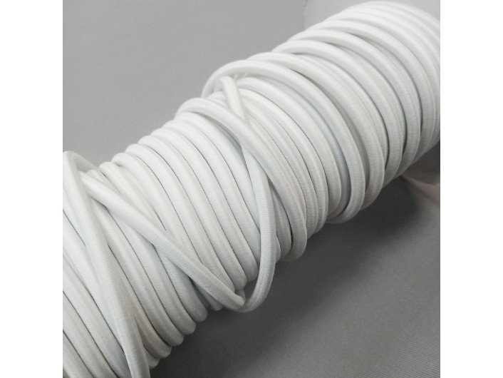 Резинка-шнур шляпная круглая белая 5 мм