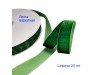 Бархатная лента 25 мм зеленого цвета