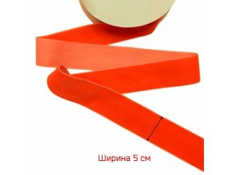 Бархатная лента 50 мм ОРАНЖЕВАЯ-НЕОН