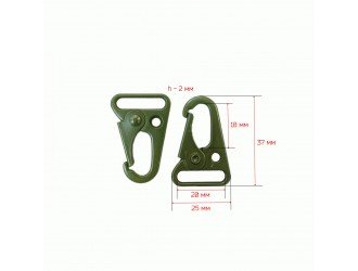 Карабин "Snap Hook" 20 мм. ХАКИ