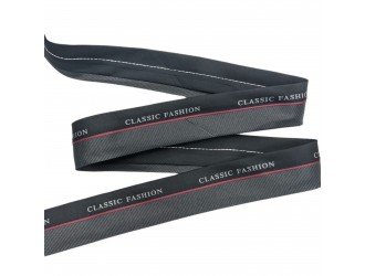 Корсаж ЧЕРНЫЙ "Classic" с бордовой полосой шир. 5,5 см