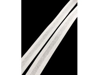 Косая бейка, 20 мм, х/б, БЕЛАЯ