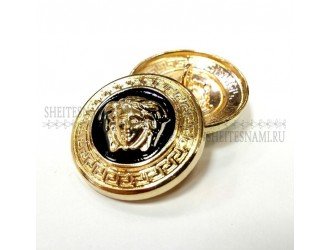 Пуговица металлическая, Versace, 10 мм.