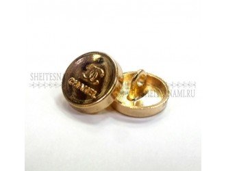 Пуговица металлическая, CHANEL, 12 мм. Пуговица металлическая, CHANEL, 12 мм.
