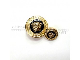 Пуговица металлическая, Versace, 10 мм. Пуговица металлическая, Versace, 10 мм.
