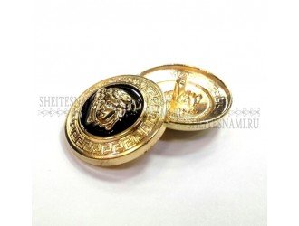 Пуговица металлическая, Versace, 25 мм. Пуговица металлическая, Versace, 25 мм.