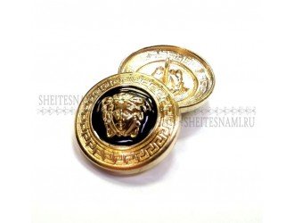 Пуговица металлическая, Versace, 25 мм.