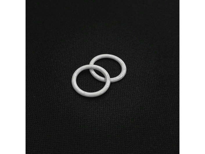 Кольцо БЕЛОЕ метал. 9 мм.