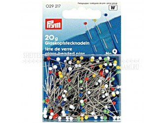 Булавки со стеклянными головками, PRYM 20 гр.