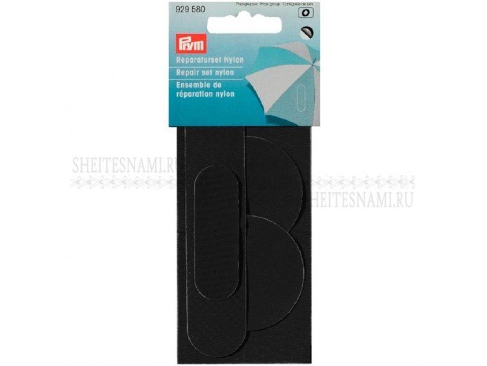 Набор заплаток из нейлона, самоклеящиеся, ЧЕРНЫЙ 5шт PRYM Набор заплаток из нейлона, самоклеящиеся, ЧЕРНЫЙ 5шт PRYM