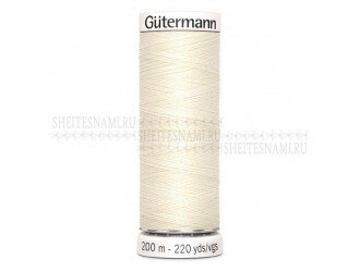 Нитки Gutermann sew-all №50 200 м. №001 МОЛОЧНЫЙ Нитки Gutermann sew-all №50 200 м. №001 МОЛОЧНЫЙ