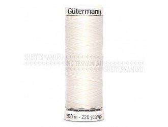 Нитки Gutermann sew-all №50 200 м. №111 МОЛОЧНЫЙ Нитки Gutermann sew-all №50 200 м. №111 МОЛОЧНЫЙ