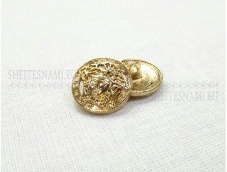 Пуговица металлическая, Versace, 17 мм. Пуговица металлическая, Versace, 17 мм.