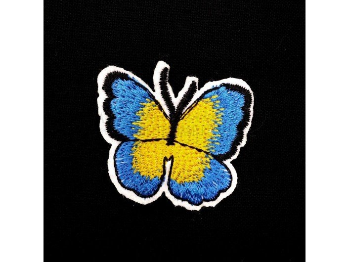 Термоаппликация "Бабочка сине-желтая" 3,5-4