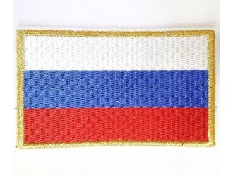 Термоаппликация "Флаг России" золото 4,5-8