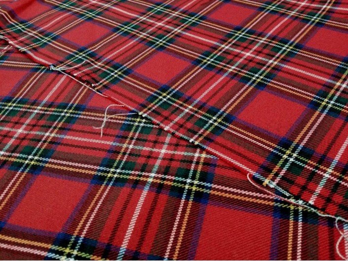Шотландка костюмная стрейч