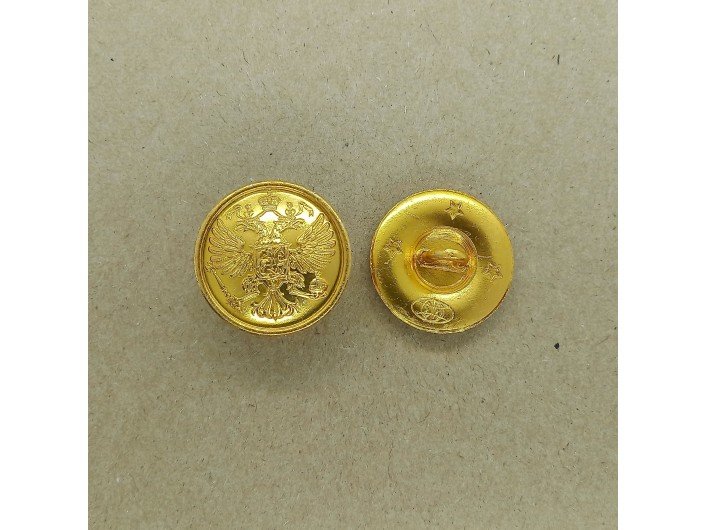 Пуговица металлическая, герб, золото 22 мм.