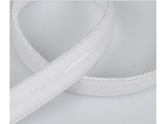 Резинка с силиконом белая 1 см для бретелей и одежды
