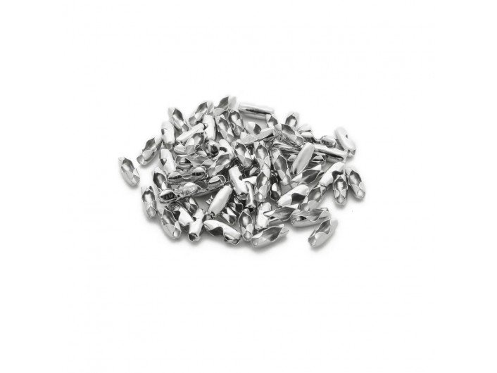Соединитель шариковой цепи д 2,3 мм, никель (серебро)