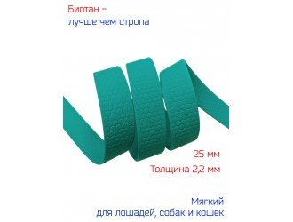 Стропа биотановая 2,5 см СОТЫ БИРЮЗОВАЯ Стропа биотановая 2,5 см СОТЫ БИРЮЗОВАЯ