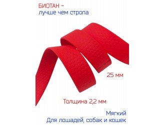 Стропа биотановая 2,5 см СОТЫ КРАСНАЯ