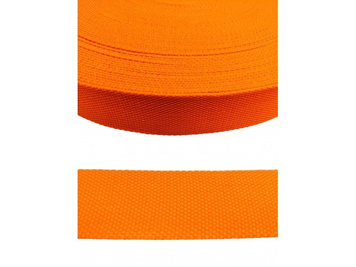 Стропа неонововая оранжевая, шириной 38 мм