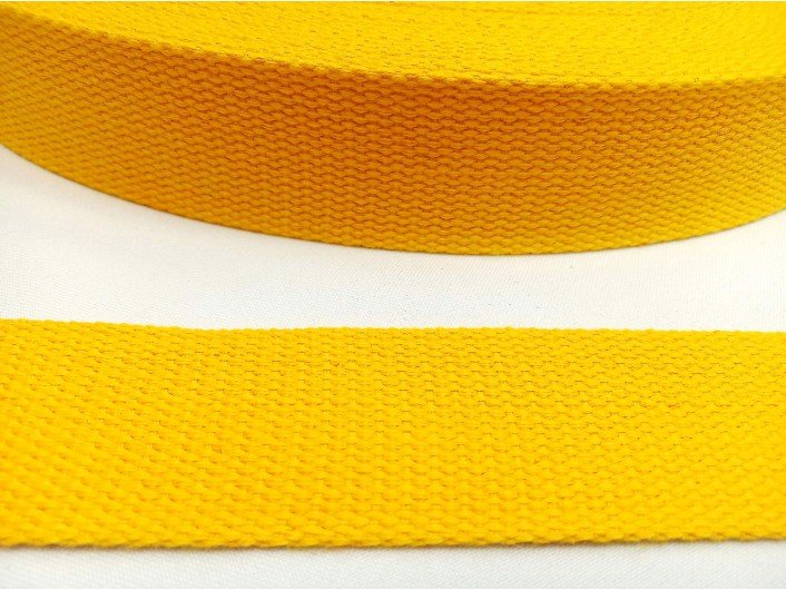 Стропа желтая 3,8 см искусственный хлопок 2 мм