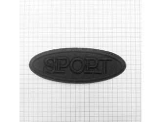 Термоаппликация «SPORT» черный 10-4см Термоаппликация «SPORT» черный 10-4см