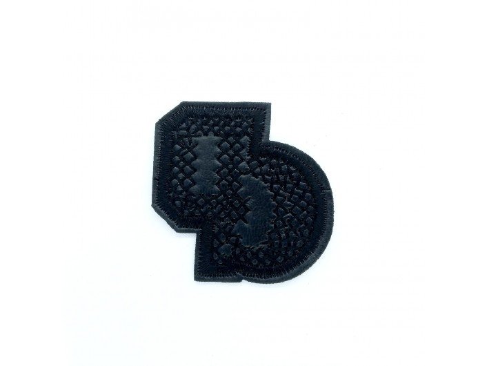 Термоаппликация черная буквы 5,3 см.