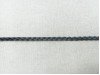 Тесьма плетеная "косичка" из кожзама ЧЕРНАЯ шир.5 мм